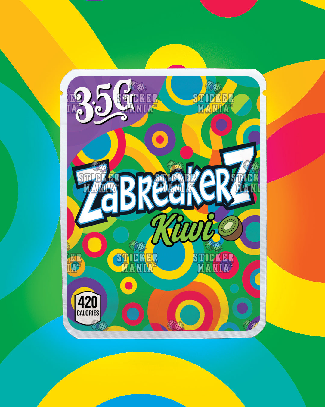 Zabreakerz Kiwi | Pre-Made Sticker Bag | 3.5g