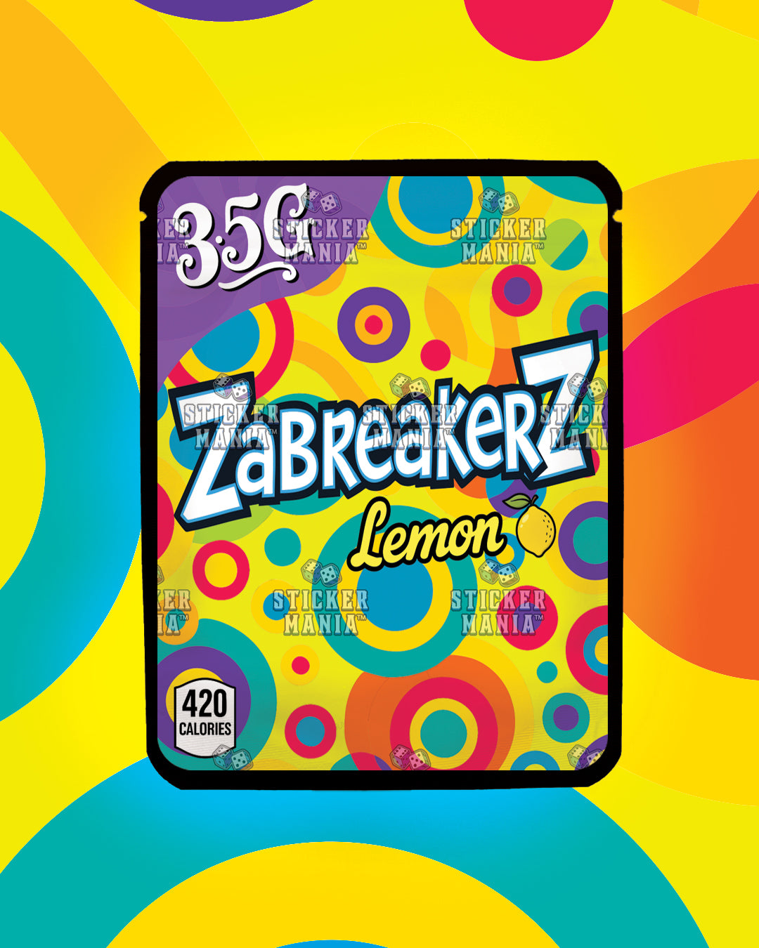 Zabreakerz Lemon | Pre-Made Sticker Bag | 3.5g