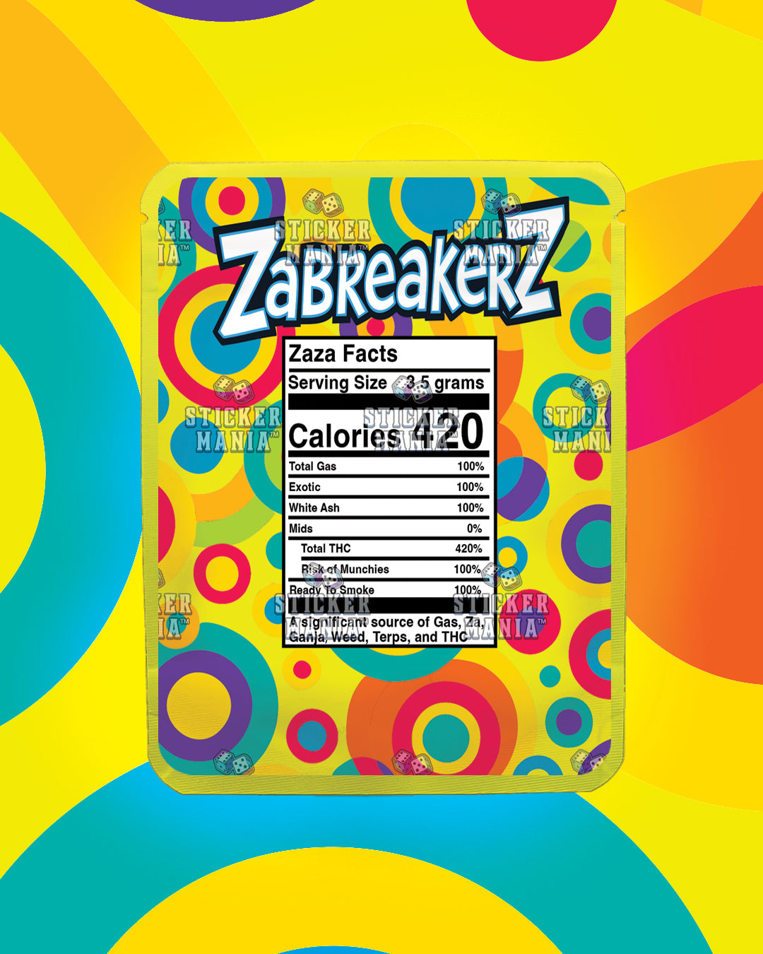 Zabreakerz Lemon | Pre-Made Sticker Bag | 3.5g