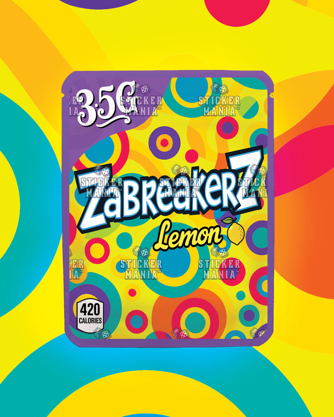 Zabreakerz Lemon | Pre-Made Sticker Bag | 3.5g