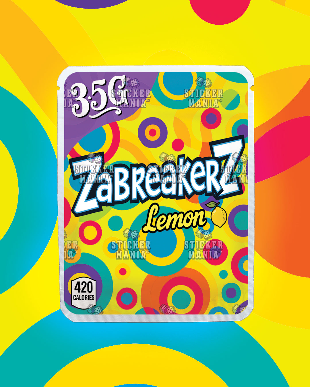 Zabreakerz Lemon | Pre-Made Sticker Bag | 3.5g