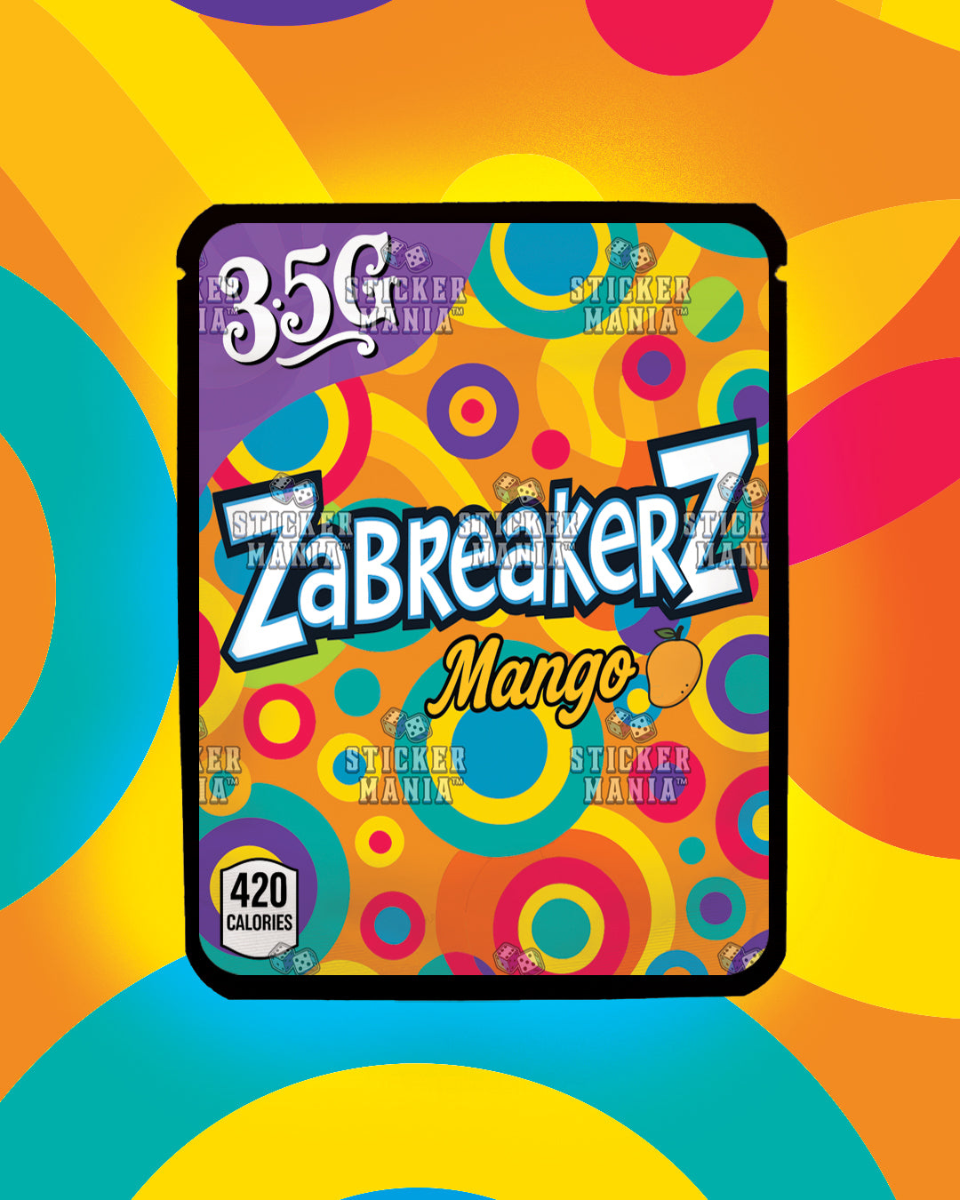 Zabreakerz Mango | Pre-Made Sticker Bag | 3.5g