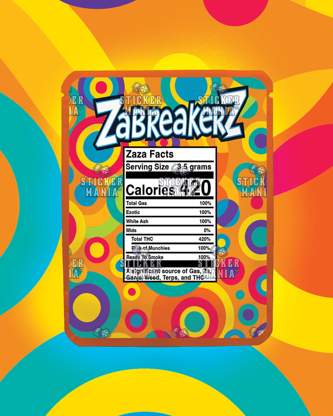 Zabreakerz Mango | Pre-Made Sticker Bag | 3.5g