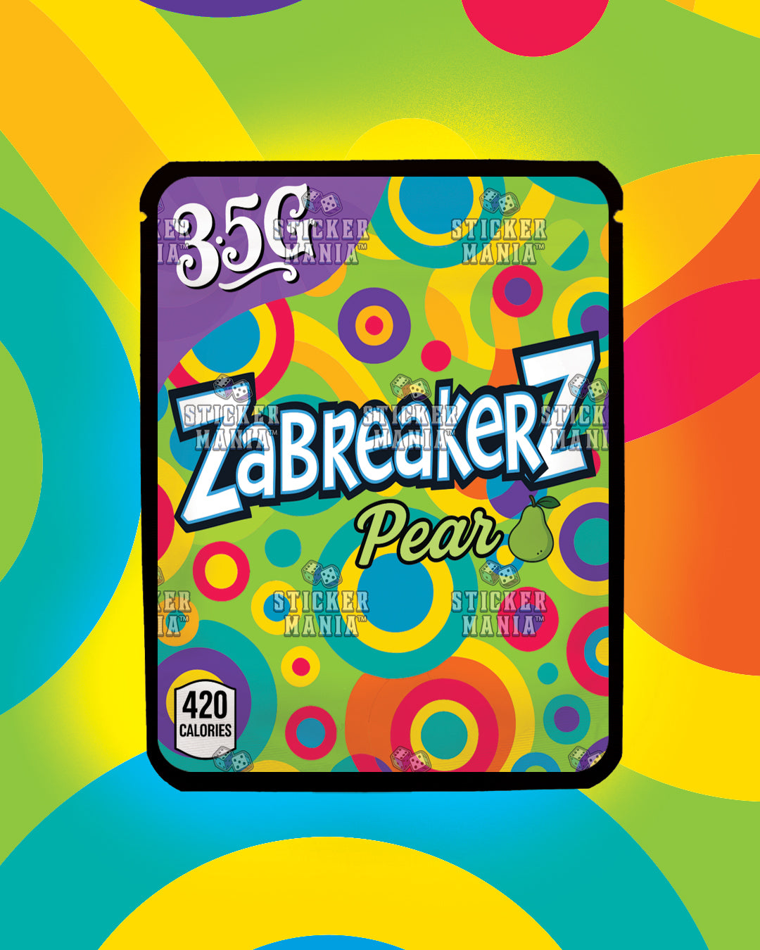 Zabreakerz Pear | Pre-Made Sticker Bag | 3.5g