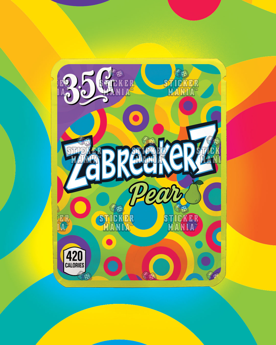 Zabreakerz Pear | Pre-Made Sticker Bag | 3.5g