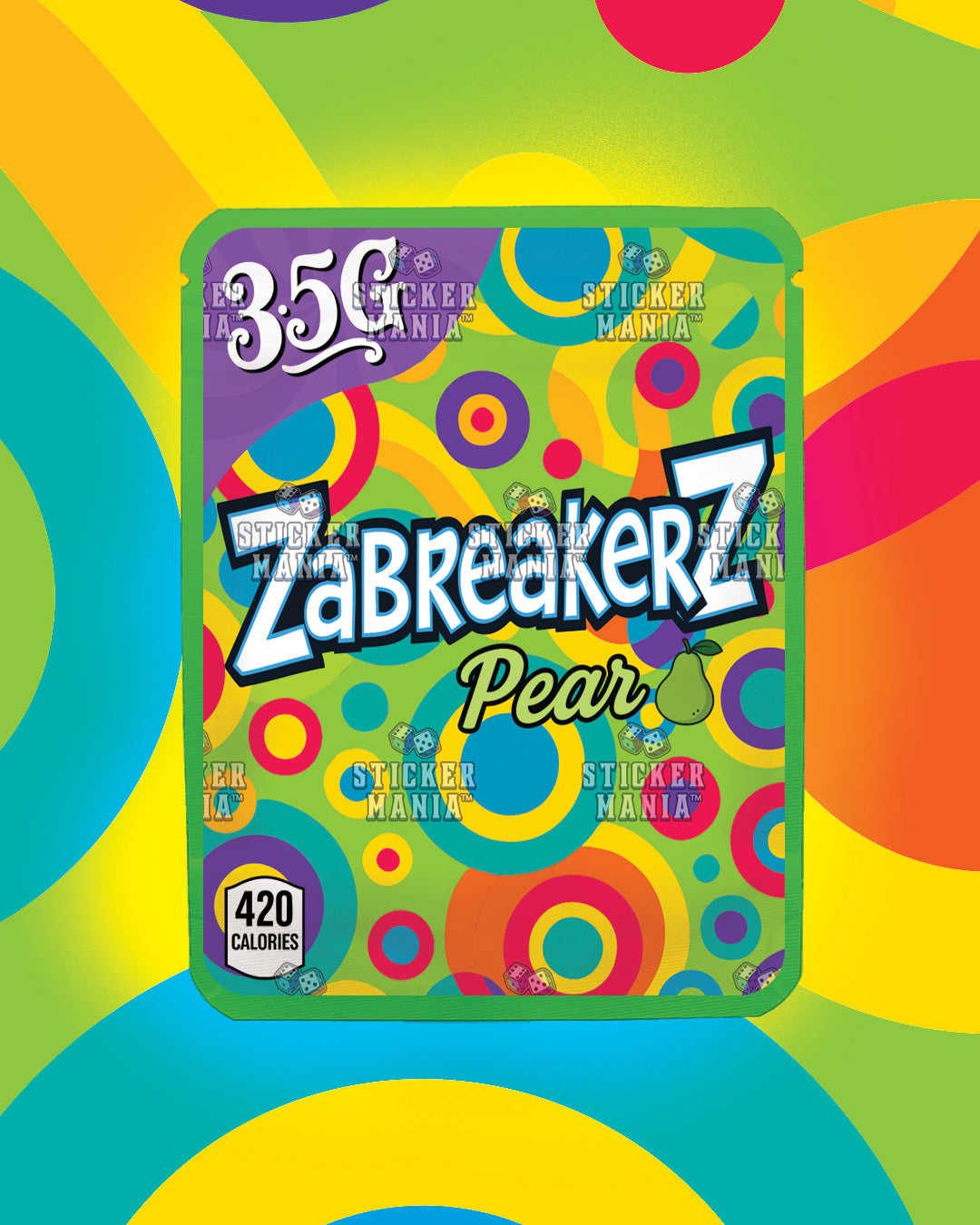 Zabreakerz Pear | Pre-Made Sticker Bag | 3.5g
