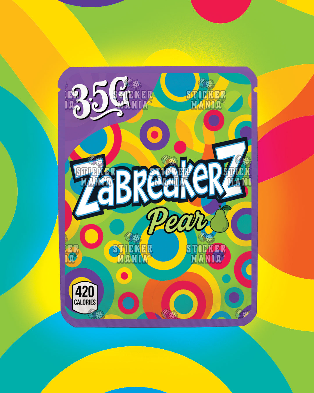 Zabreakerz Pear | Pre-Made Sticker Bag | 3.5g