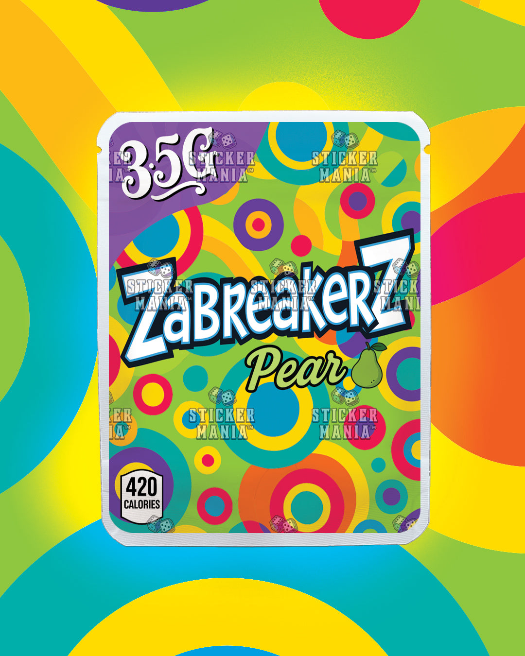 Zabreakerz Pear | Pre-Made Sticker Bag | 3.5g