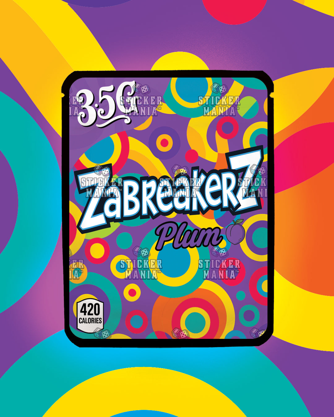 Zabreakerz Plum | Pre-Made Sticker Bag | 3.5g