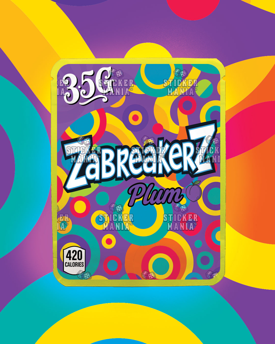 Zabreakerz Plum | Pre-Made Sticker Bag | 3.5g