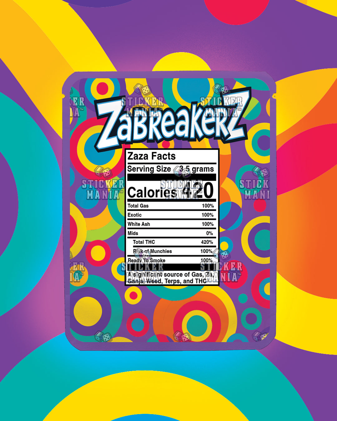 Zabreakerz Plum | Pre-Made Sticker Bag | 3.5g