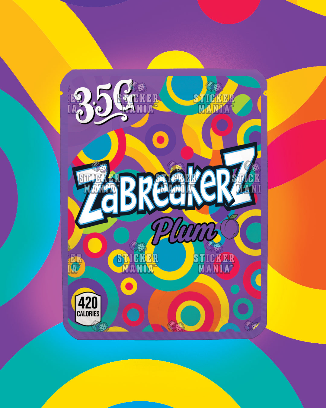 Zabreakerz Plum | Pre-Made Sticker Bag | 3.5g
