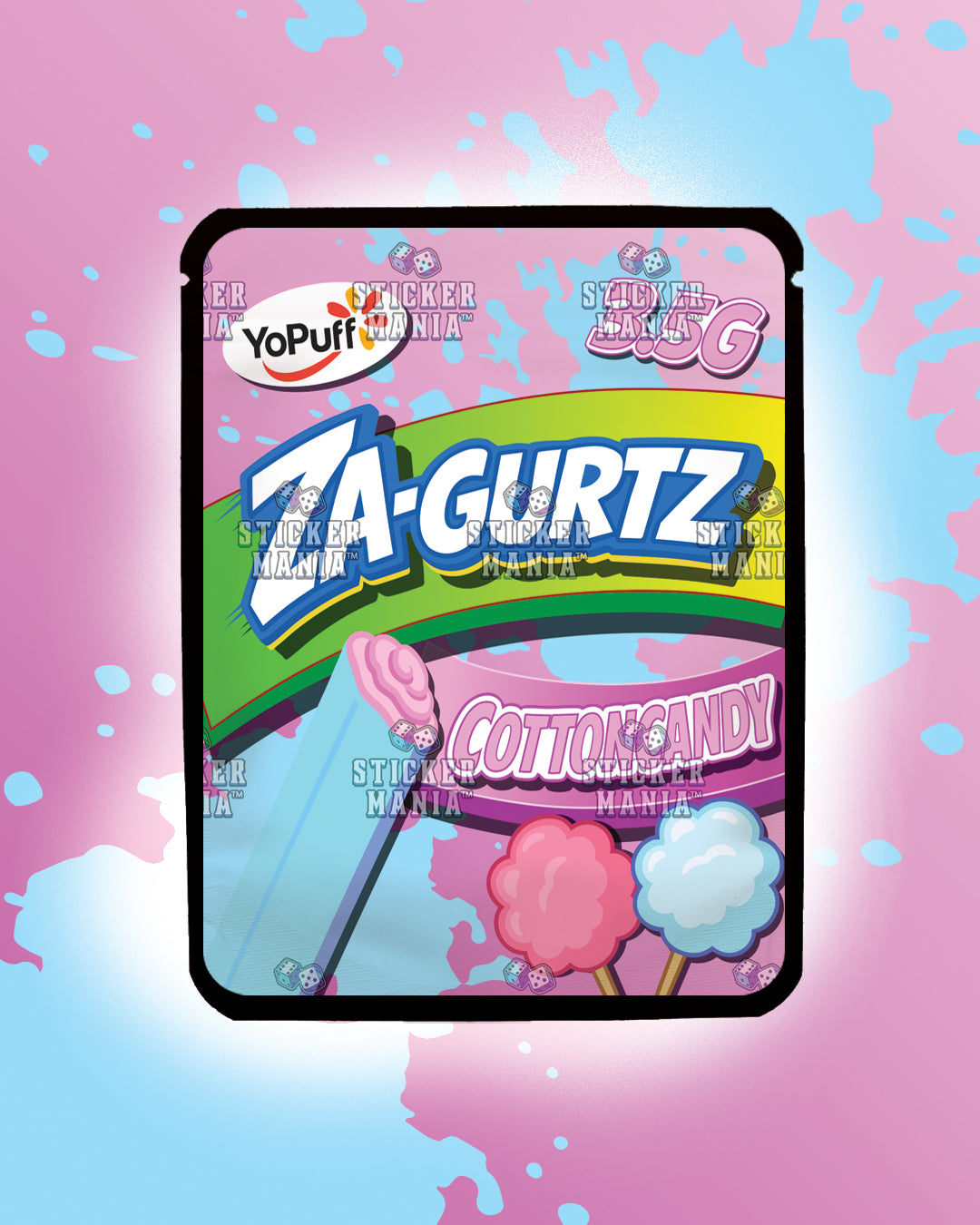 Zagurtz Cotton Candy | Pre-Made Sticker Bag | 3.5g