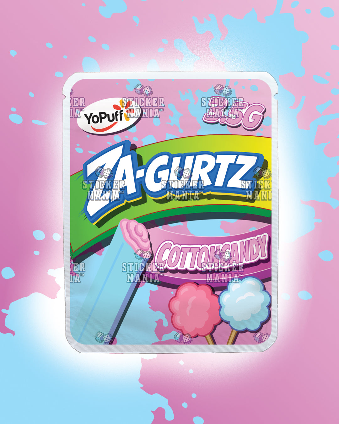Zagurtz Cotton Candy | Pre-Made Sticker Bag | 3.5g