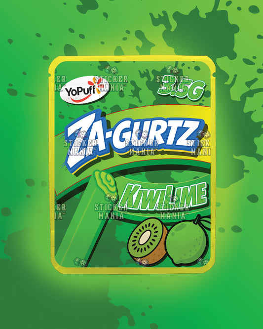 Zagurtz Kiwi Lime | Pre-Made Sticker Bag | 3.5g