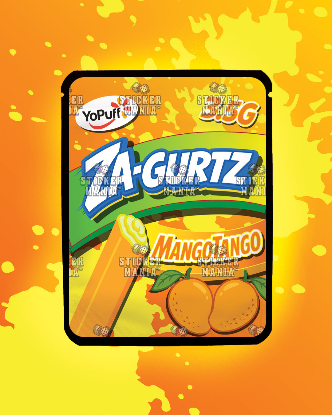 Zagurtz Mango Tango | Pre-Made Sticker Bag | 3.5g