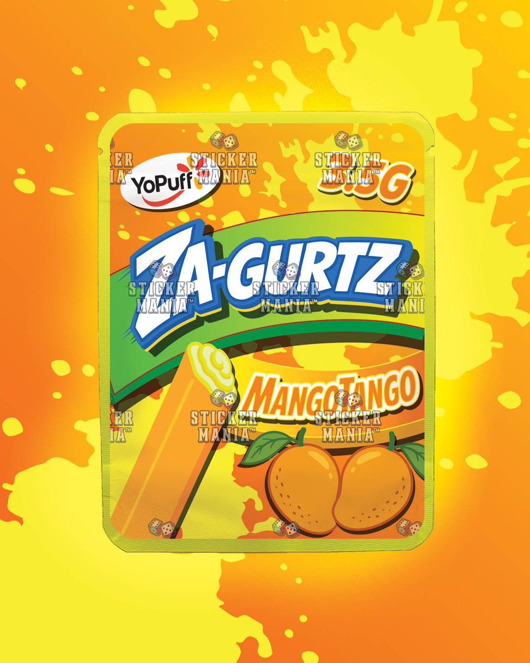 Zagurtz Mango Tango | Pre-Made Sticker Bag | 3.5g