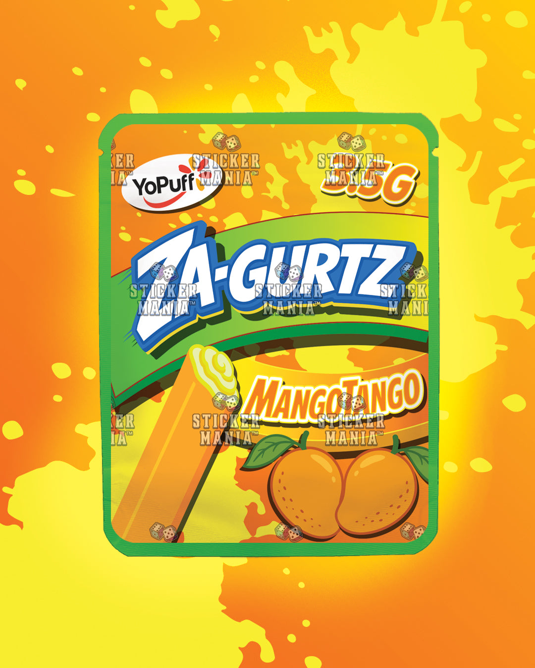 Zagurtz Mango Tango | Pre-Made Sticker Bag | 3.5g