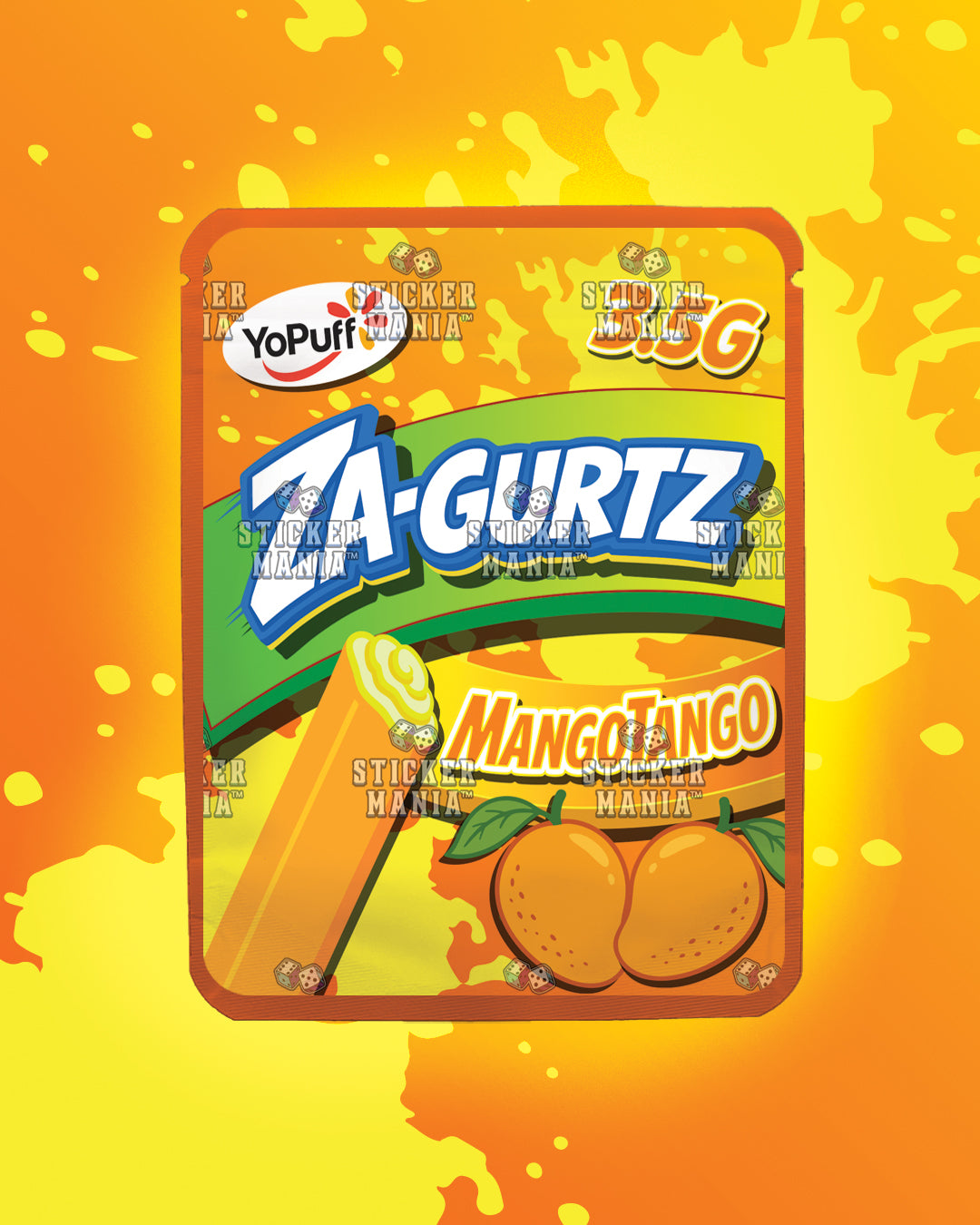 Zagurtz Mango Tango | Pre-Made Sticker Bag | 3.5g
