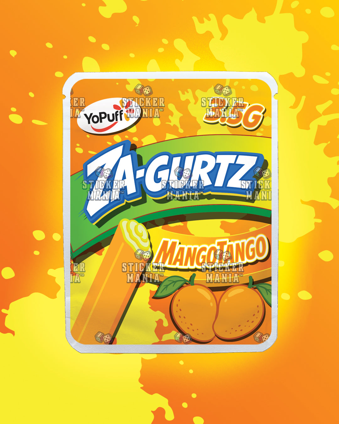 Zagurtz Mango Tango | Pre-Made Sticker Bag | 3.5g