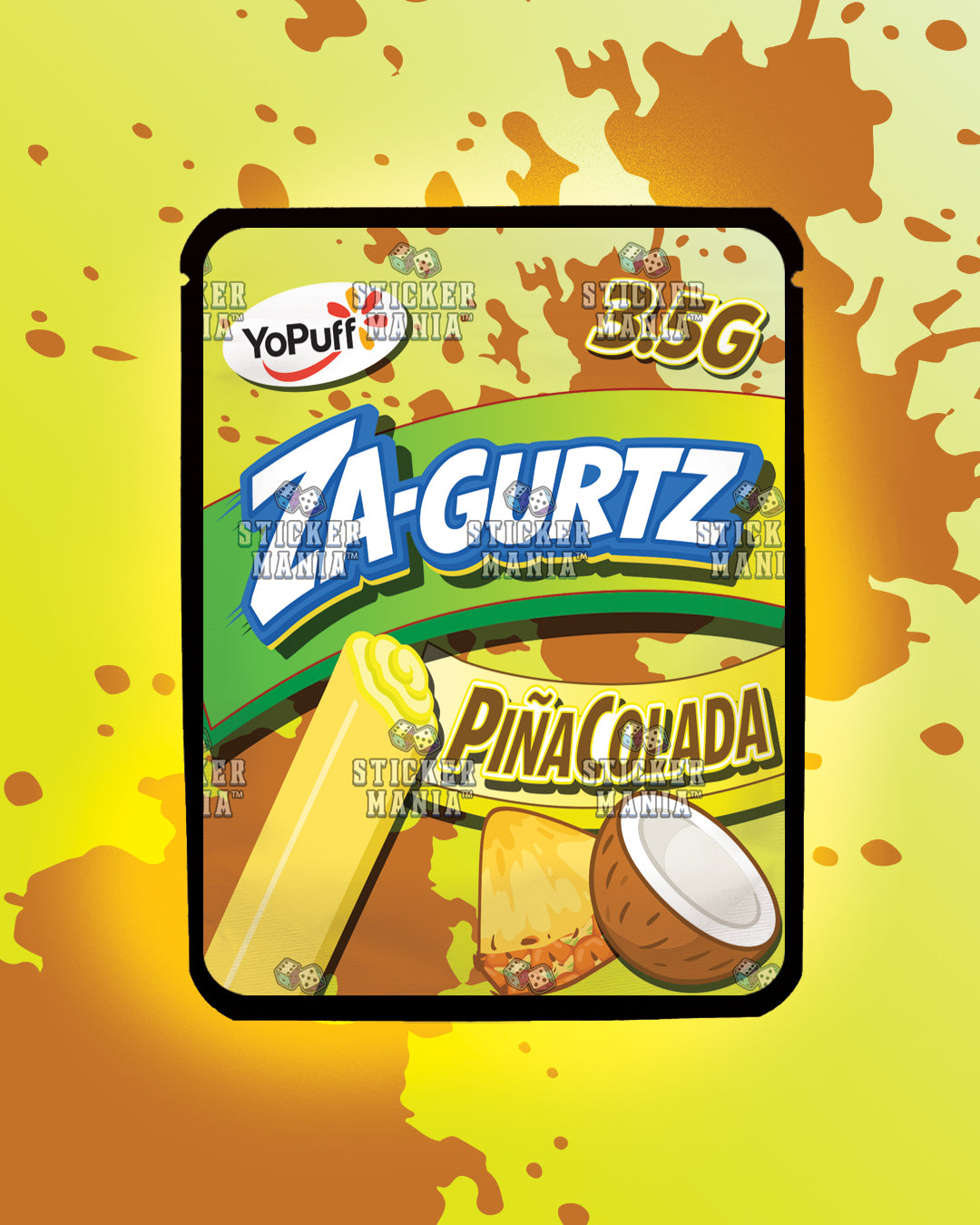 Zagurtz Pina Colada | Pre-Made Sticker Bag | 3.5g