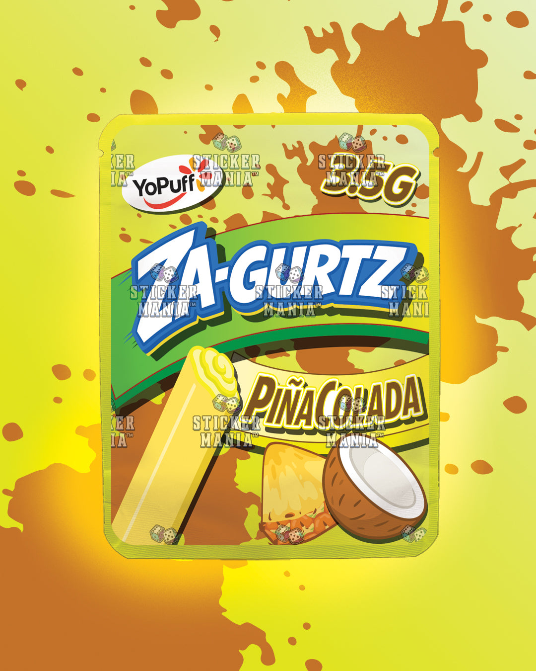Zagurtz Pina Colada | Pre-Made Sticker Bag | 3.5g