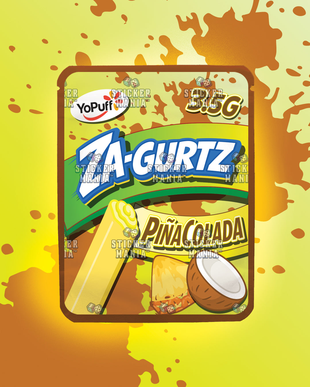 Zagurtz Pina Colada | Pre-Made Sticker Bag | 3.5g
