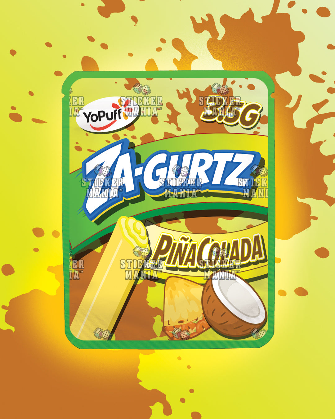 Zagurtz Pina Colada | Pre-Made Sticker Bag | 3.5g