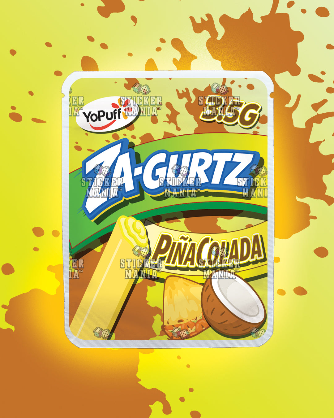 Zagurtz Pina Colada | Pre-Made Sticker Bag | 3.5g
