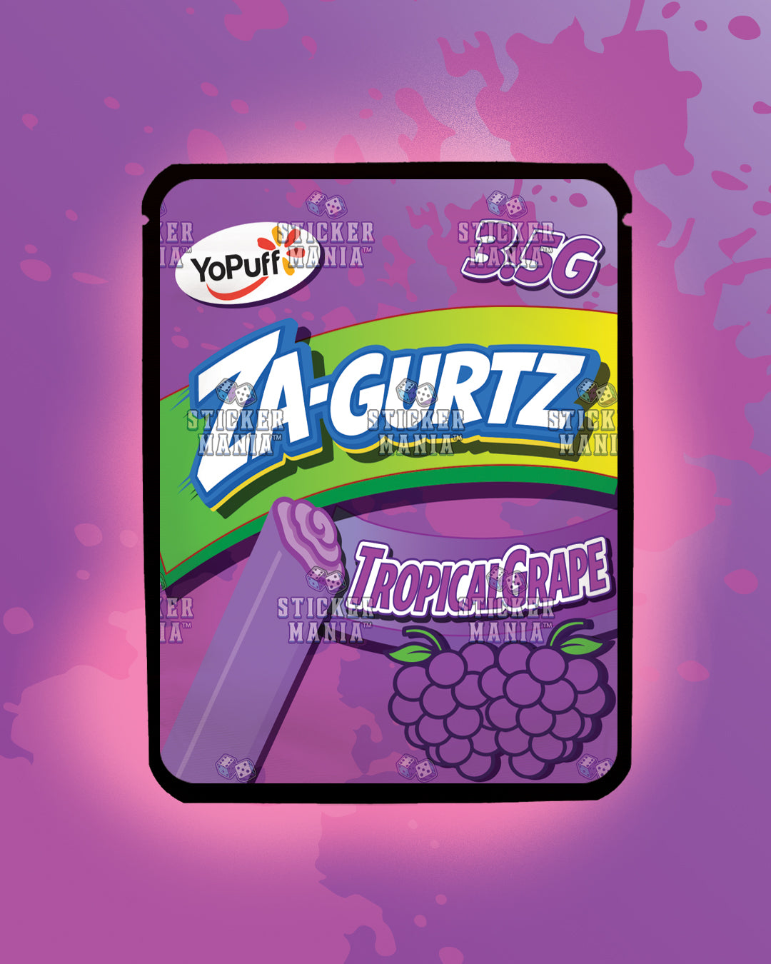 Zagurtz Tropical Grape | Pre-Made Sticker Bag | 3.5g