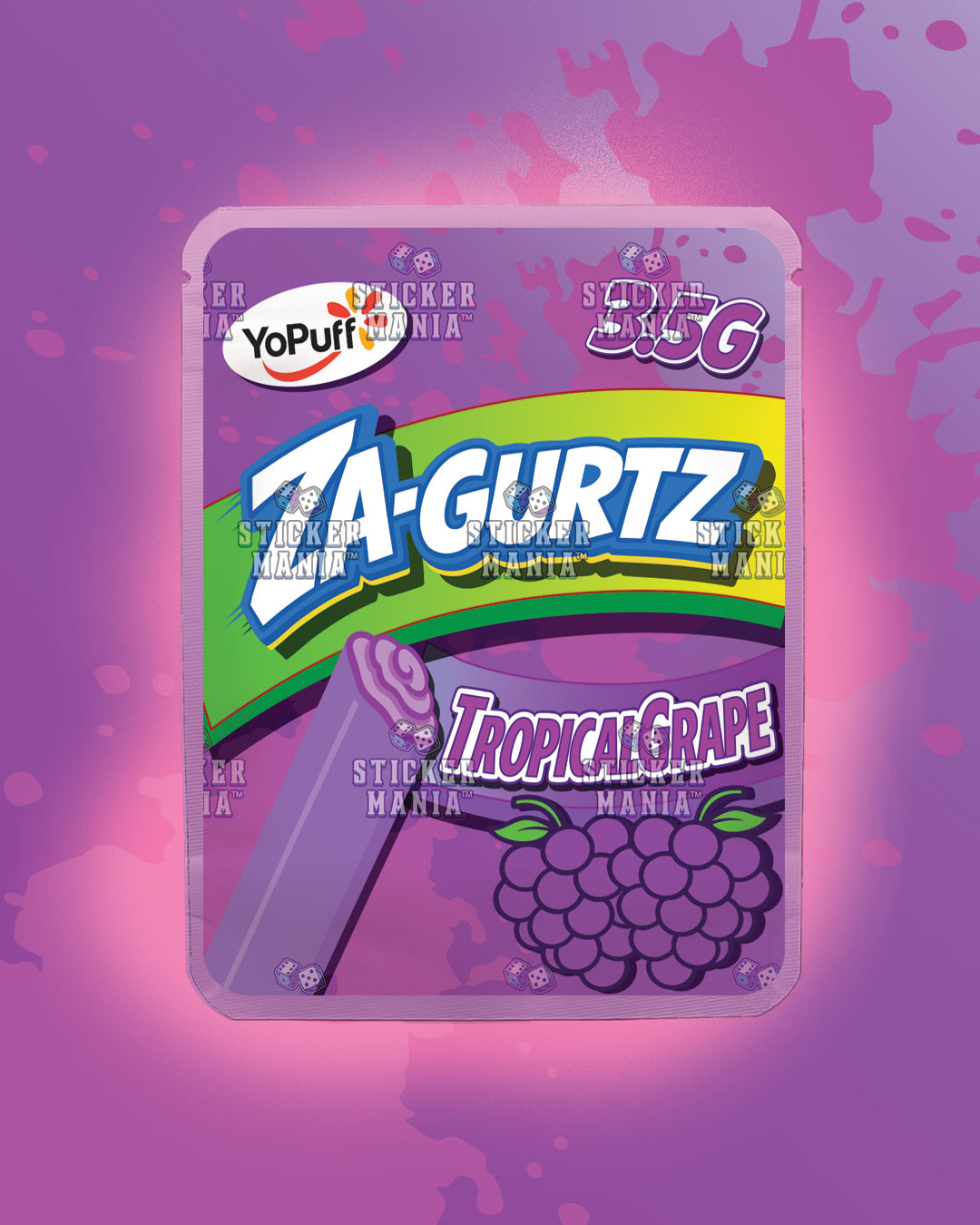 Zagurtz Tropical Grape | Pre-Made Sticker Bag | 3.5g