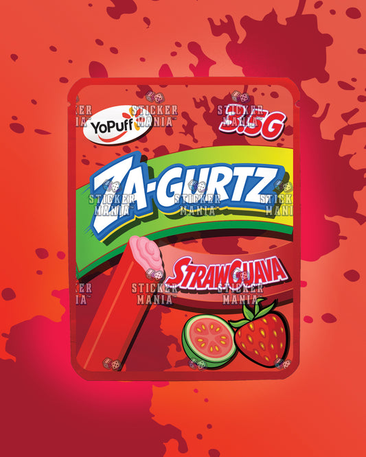 Zagurtz Straw Guava | Pre-Made Sticker Bag | 3.5g