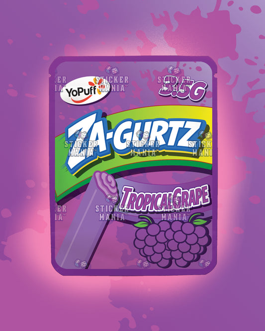Zagurtz Tropical Grape | Pre-Made Sticker Bag | 3.5g