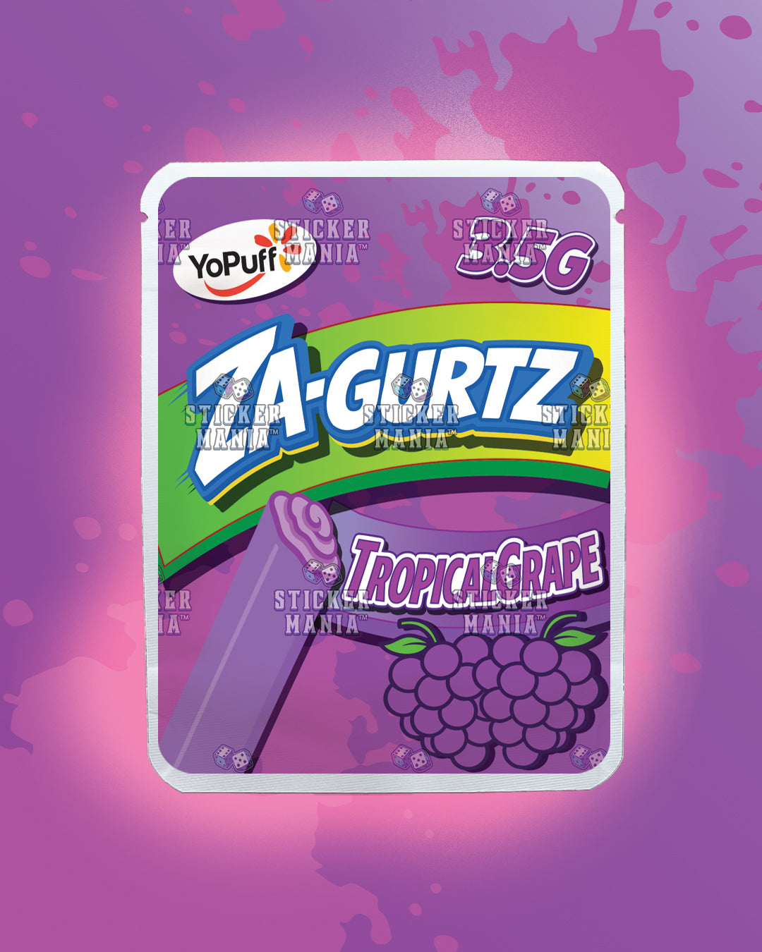 Zagurtz Tropical Grape | Pre-Made Sticker Bag | 3.5g