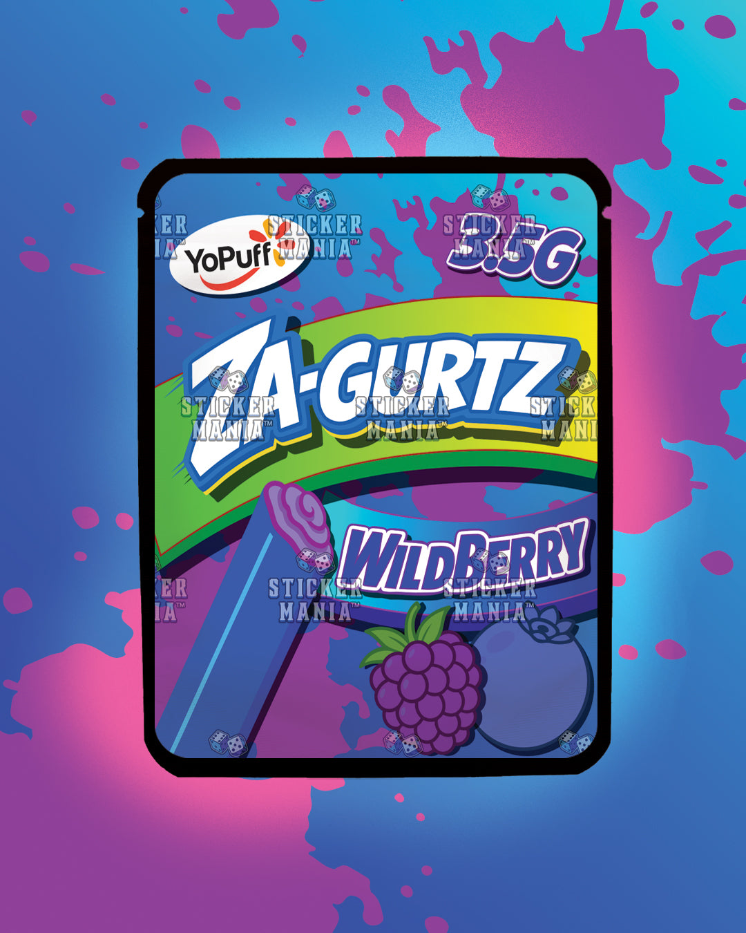 Zagurtz Wild Berry | Pre-Made Sticker Bag | 3.5g