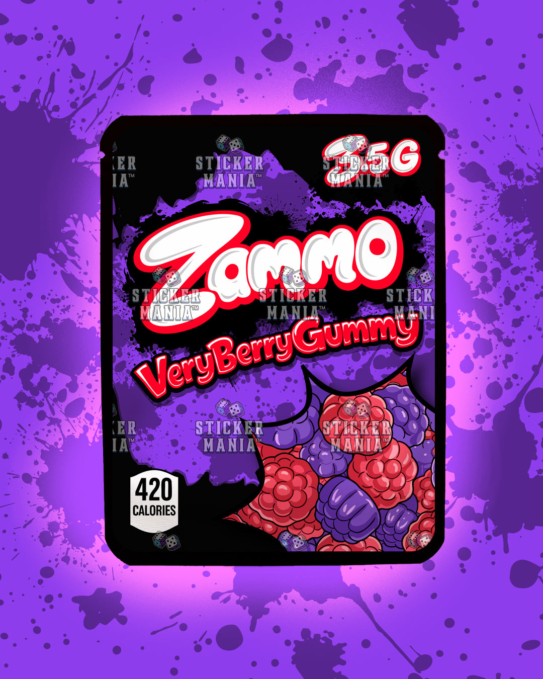 Zammo Very Berry Gummy | Pre-Made Sticker Bag | 3.5g