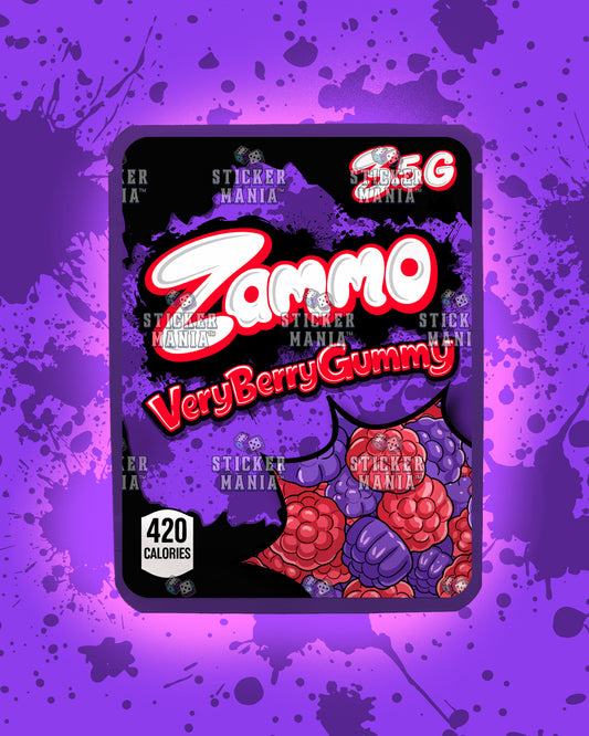 Zammo Very Berry Gummy | Pre-Made Sticker Bag | 3.5g
