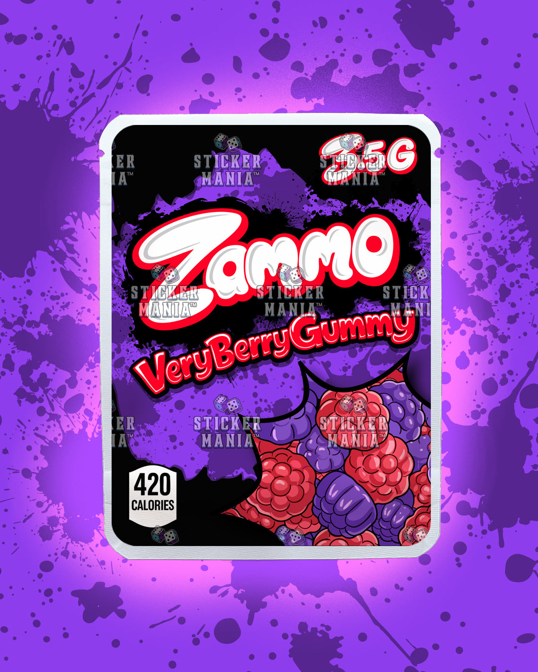 Zammo Very Berry Gummy | Pre-Made Sticker Bag | 3.5g
