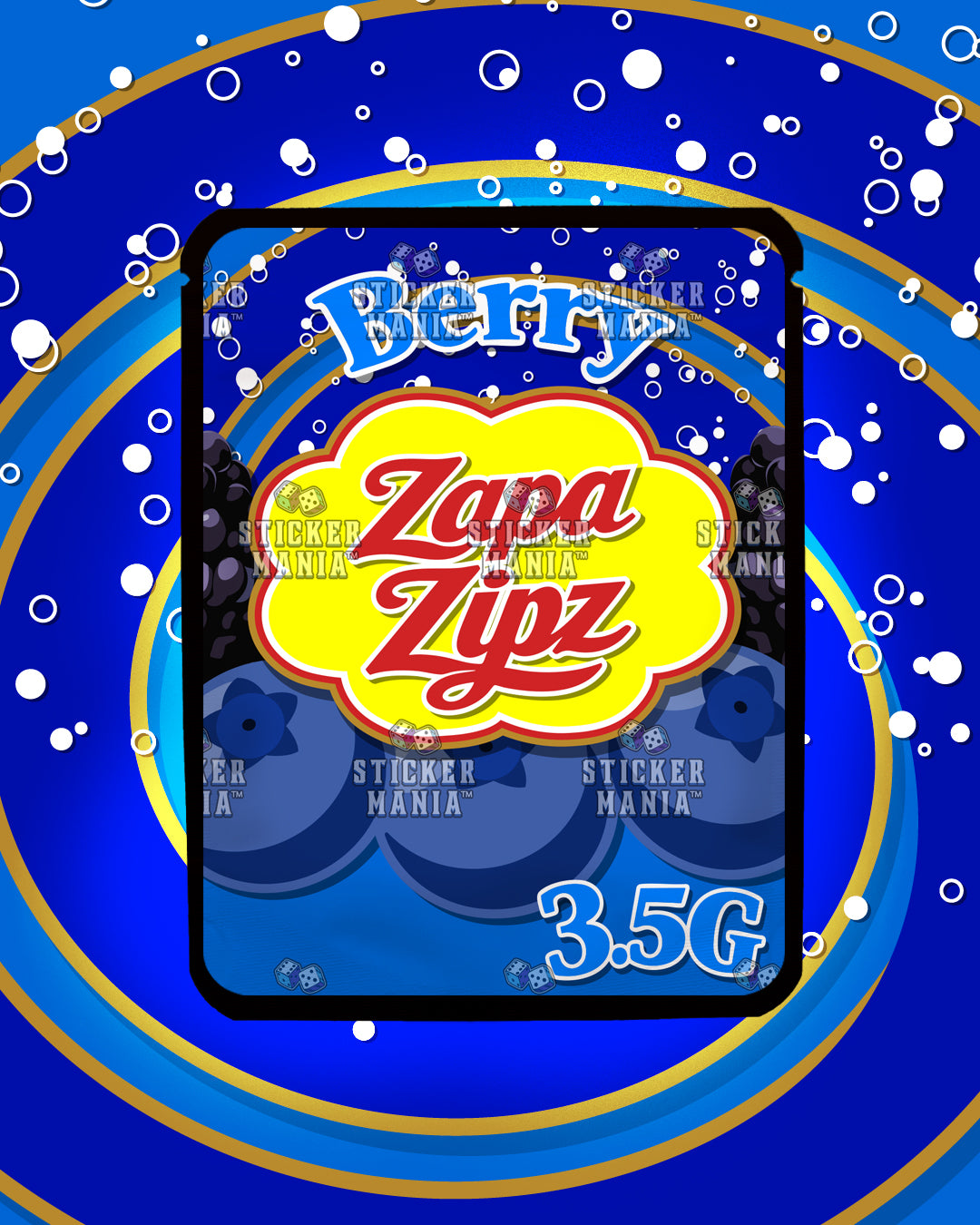 Zapa Zipz Berry | Pre-Made Sticker Bag | 3.5g