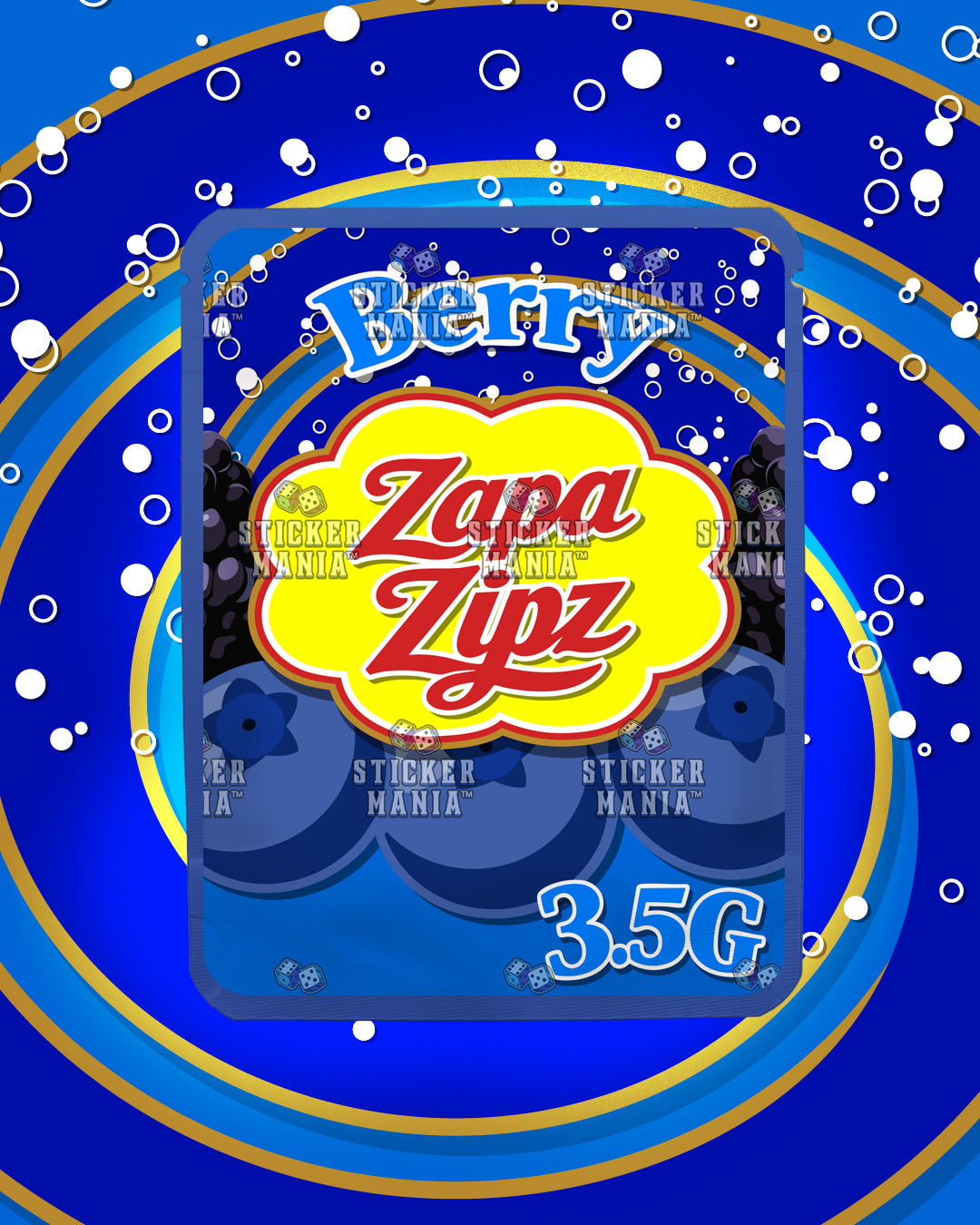 Zapa Zipz Berry | Pre-Made Sticker Bag | 3.5g