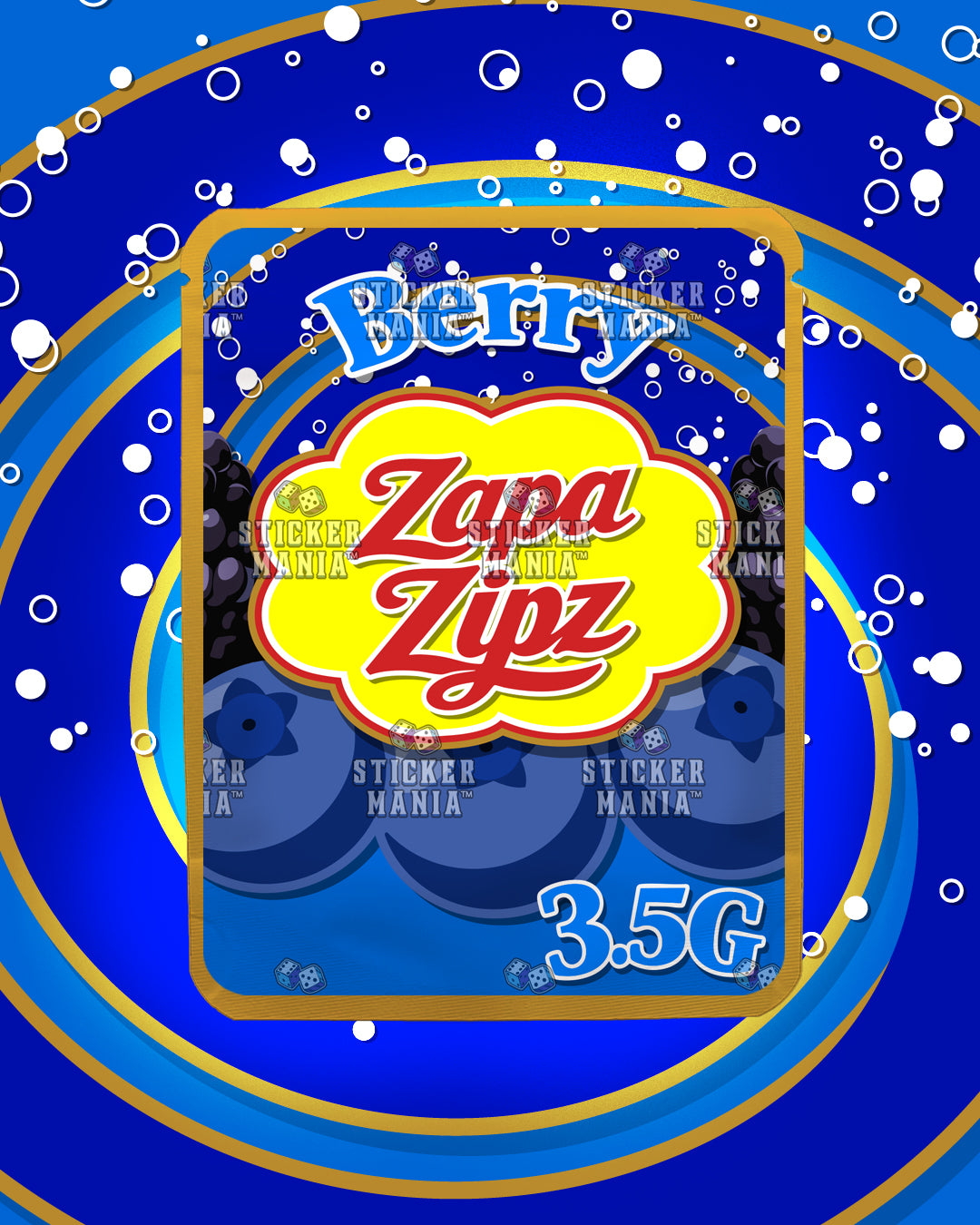 Zapa Zipz Berry | Pre-Made Sticker Bag | 3.5g
