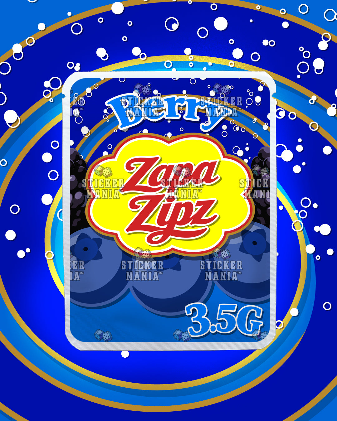 Zapa Zipz Berry | Pre-Made Sticker Bag | 3.5g