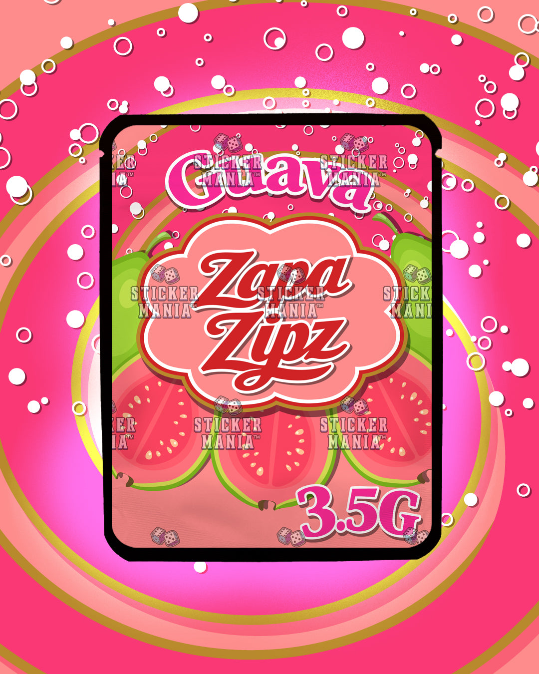 Zapa Zipz Guava | Pre-Made Sticker Bag | 3.5g
