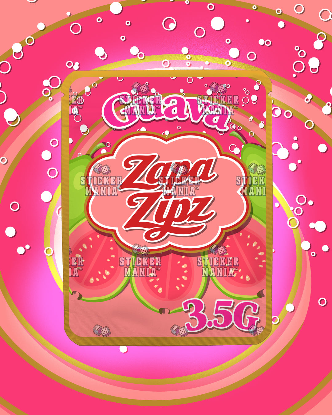 Zapa Zipz Guava | Pre-Made Sticker Bag | 3.5g