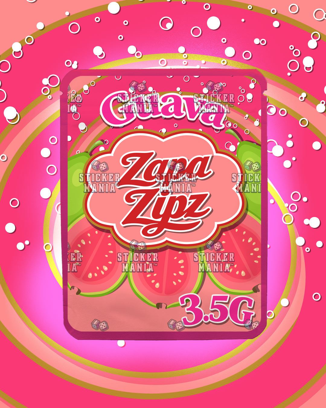 Zapa Zipz Guava | Pre-Made Sticker Bag | 3.5g