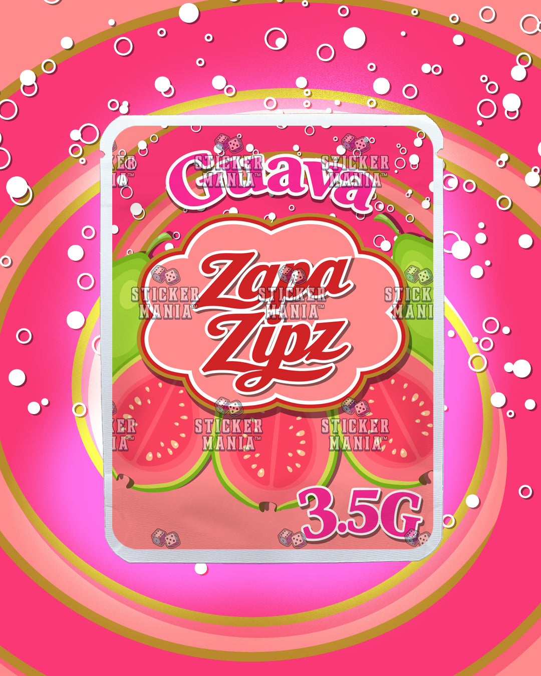 Zapa Zipz Guava | Pre-Made Sticker Bag | 3.5g