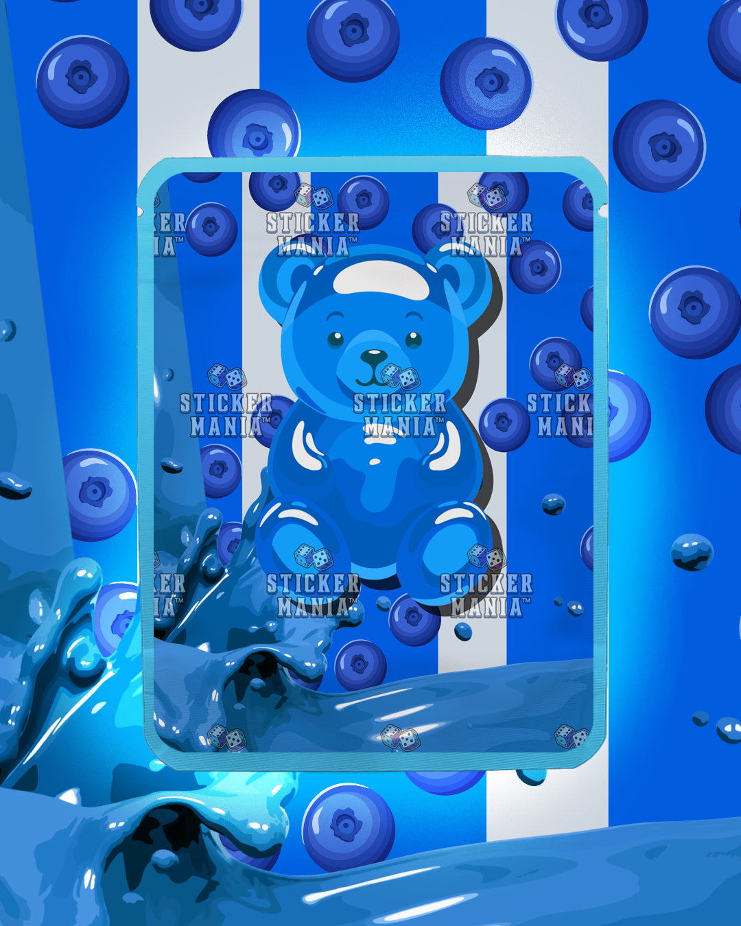 Zatchi Blueberry Gush | Pre-Made Sticker Bag | 3.5g