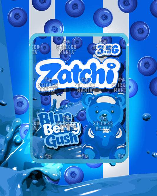 Zatchi Blueberry Gush | Pre-Made Sticker Bag | 3.5g
