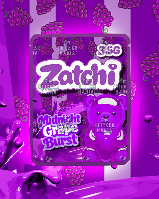 Zatchi Midnight Grape Burst | Pre-Made Sticker Bag | 3.5g