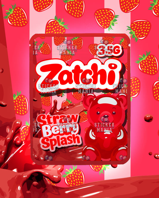 Zatchi Strawberry Splash | Pre-Made Sticker Bag | 3.5g